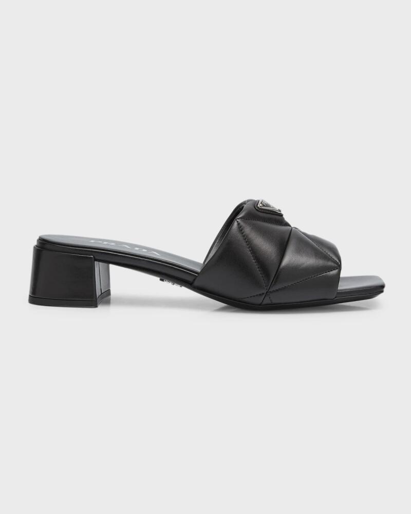 Prada Quilted Leather Slide Sandals Cover