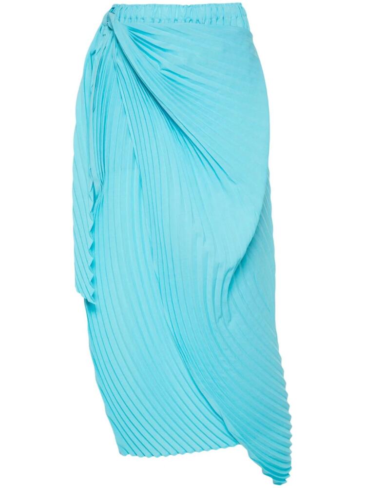 Issey Miyake Wrapped Pleats maxi skirt - Blue Cover