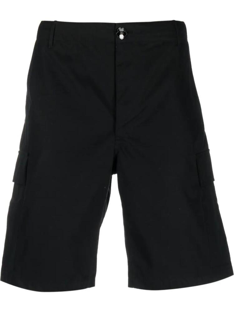 Kenzo logo-patch cotton Bermuda shorts - Black Cover