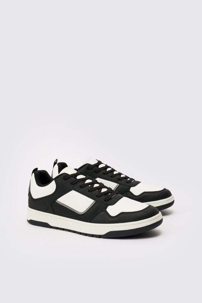 boohoo Mens Contrast Chunky Sneakers In Black Cover