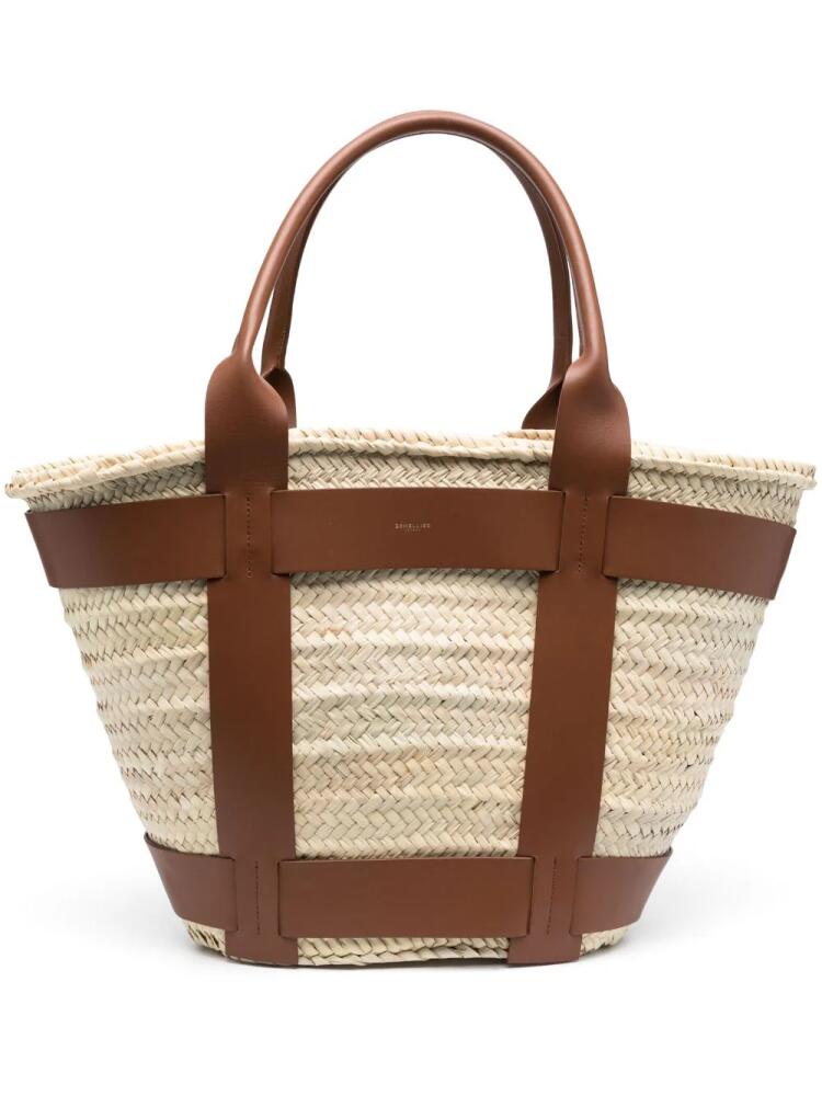 DeMellier The Santorini raffia tote bag - Neutrals Cover