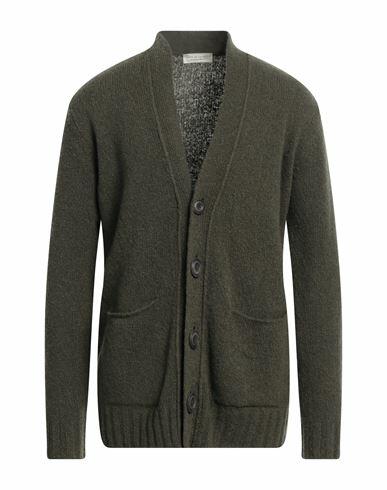 Filippo De Laurentiis Man Cardigan Military green Merino Wool, Cashmere, Polyamide Cover