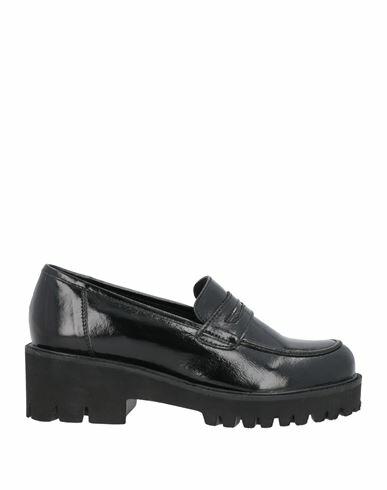 Cafènoir Woman Loafers Black Soft Leather Cover