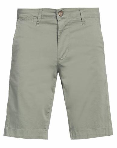 Rar Man Shorts & Bermuda Shorts Sage green Cotton, Elastane Cover