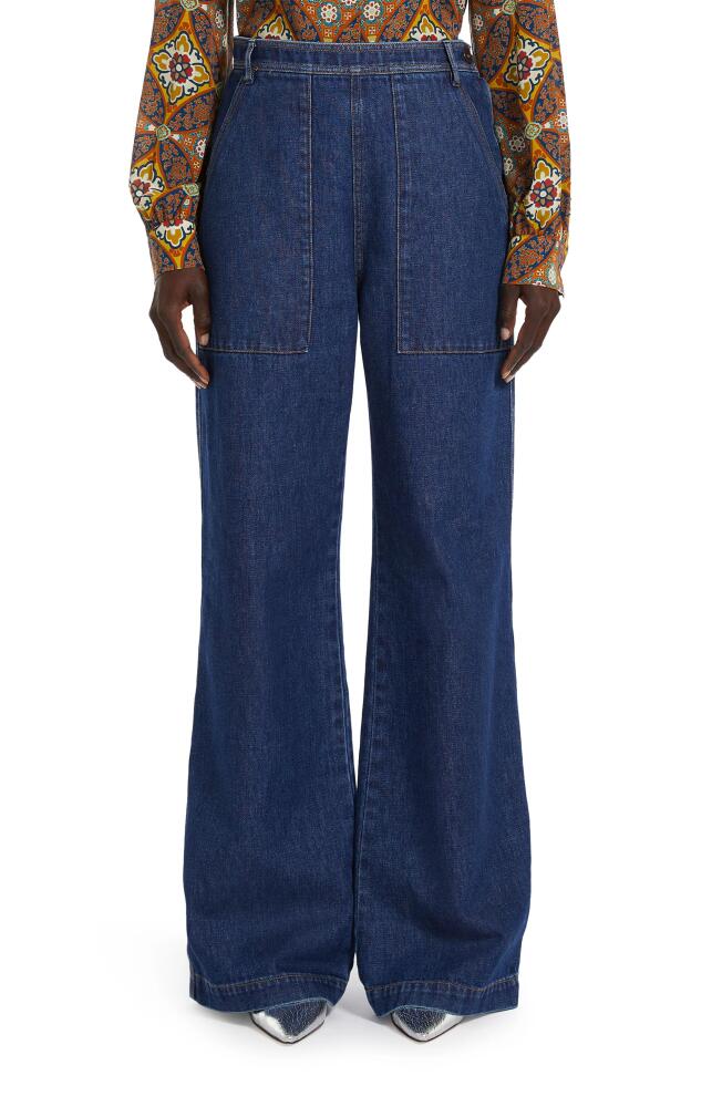 Weekend Max Mara Patroni Wide Leg Jeans in Navy Cover