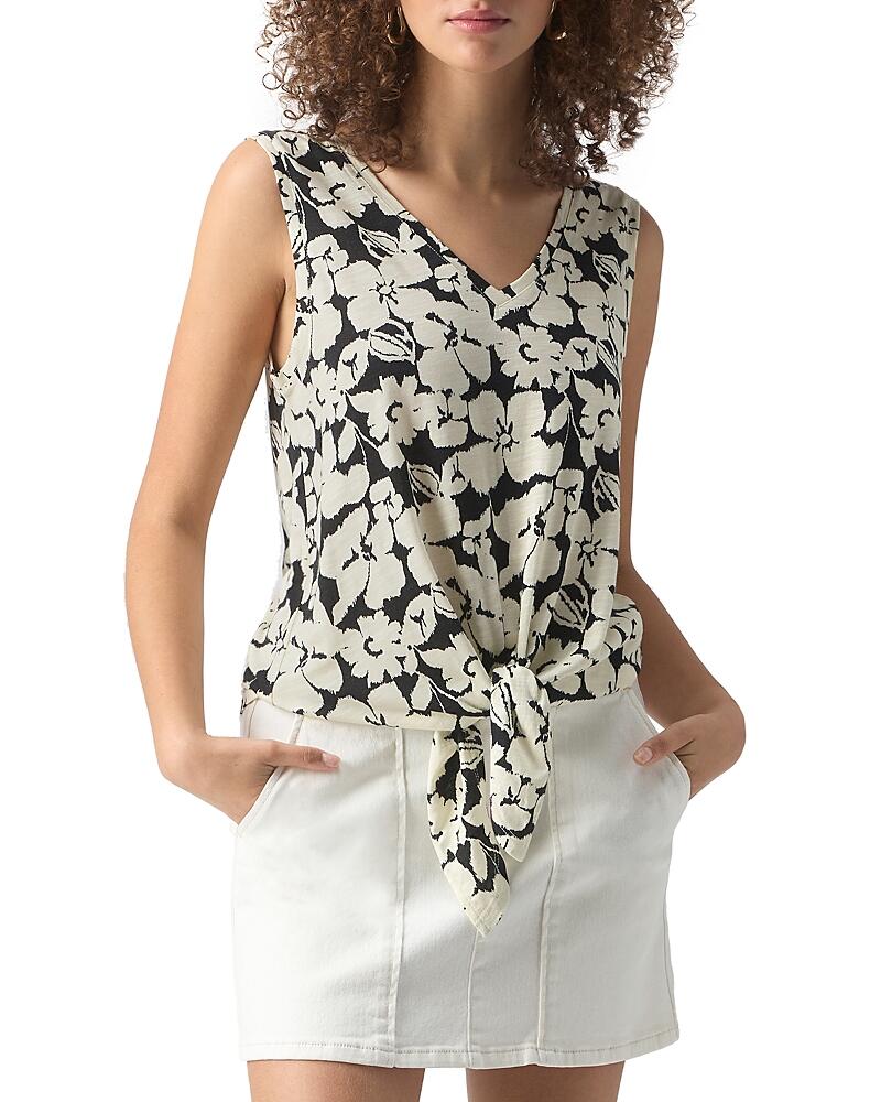 Sanctuary Floral V Neck Tie Front Tank Cover