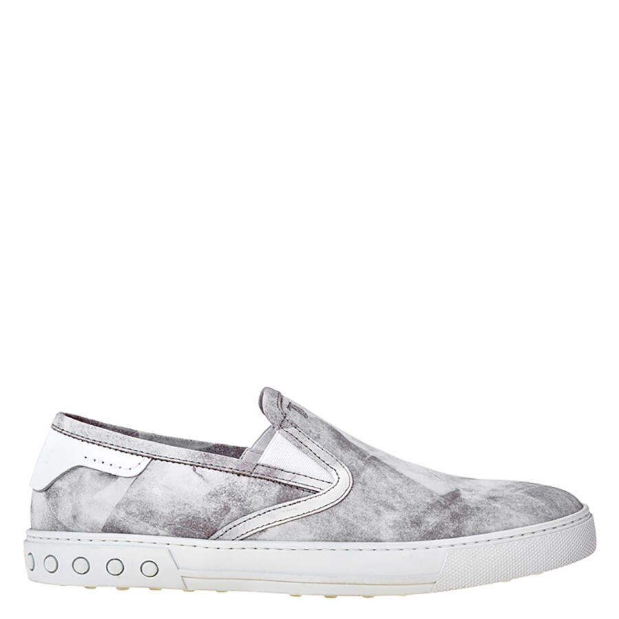 Tods Mens Slip-On Sneakers in Glasse/White Cover