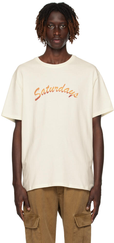 Saturdays NYC Off-White Horizon Script T-Shirt Cover