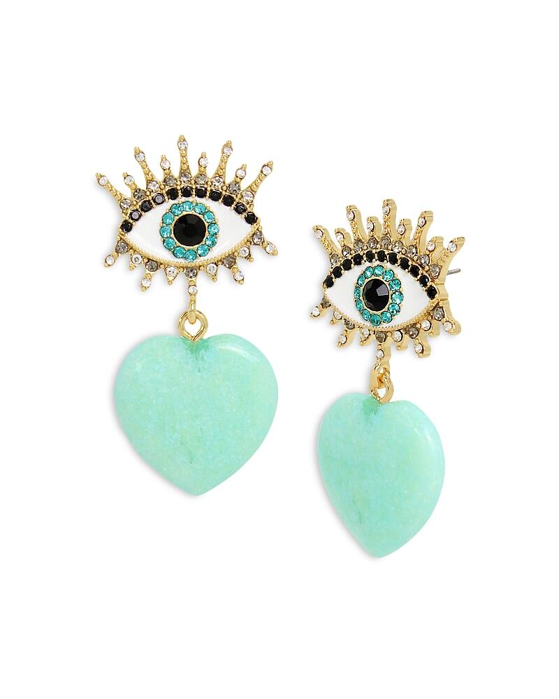 Kurt Geiger London Signature Evil Eye & Heart Drop Earrings Cover