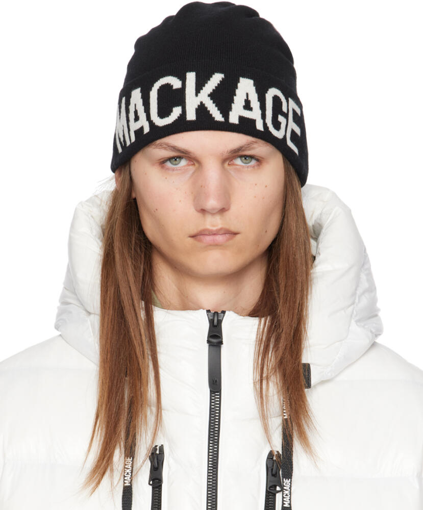 MACKAGE Black Kiko-Z Beanie Cover