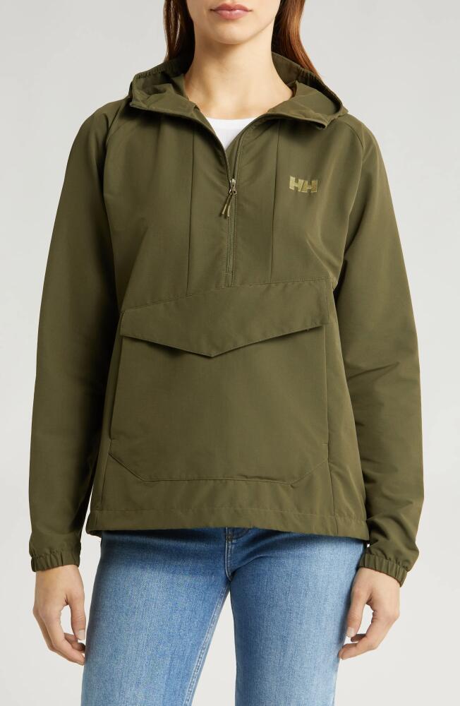 Helly Hansen Vista Hike Hooded Anorak in Utility Green Cover