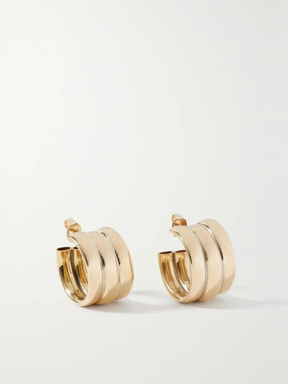 Laura Lombardi - + Net Sustain Mini Grazia Gold-plated Recycled Hoop Earrings - One size Cover