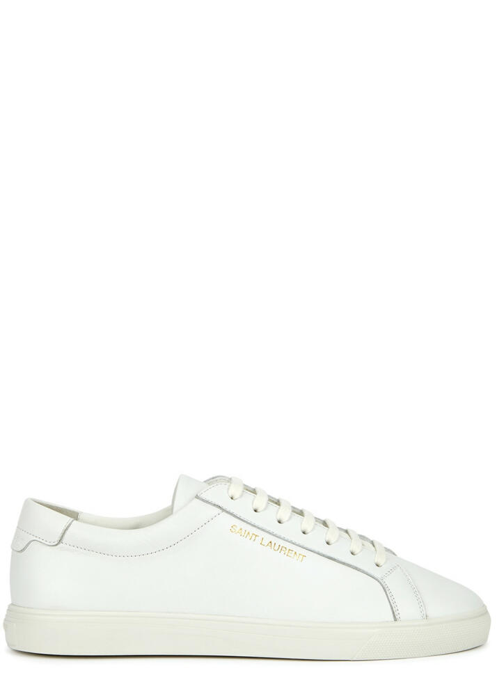 Saint Laurent Andy Leather Sneakers - White Cover