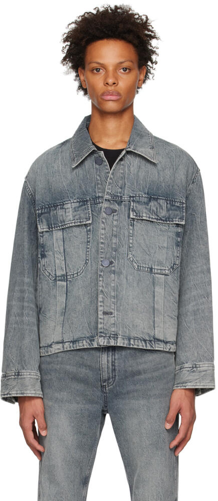 Solid Homme Gray Faded Denim Jacket Cover