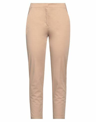 Barba Napoli Woman Pants Beige Cotton, Elastane Cover