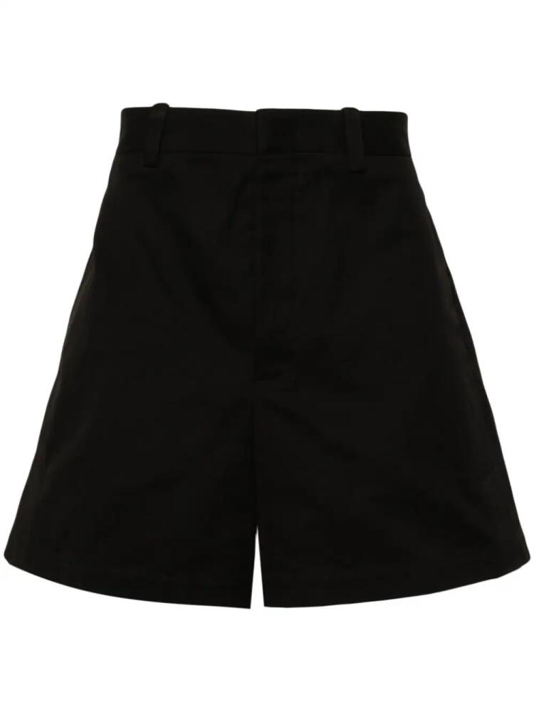 Jil Sander wide-leg gabardine tailored shorts - Black Cover