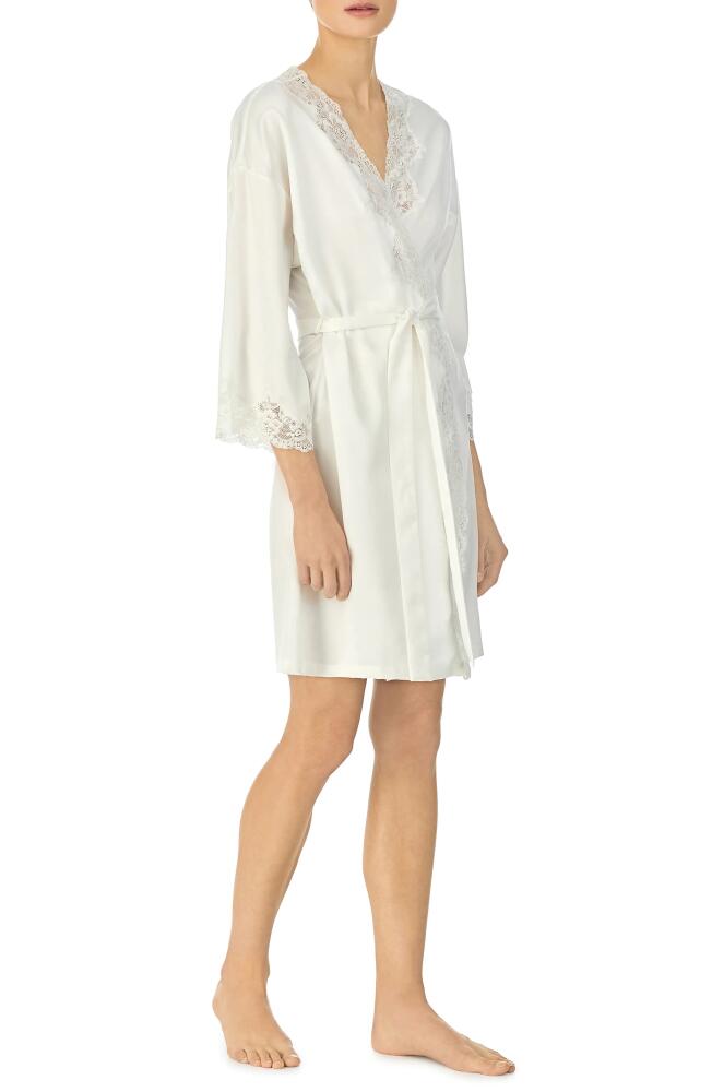 Lauren Ralph Lauren Lace Trim Satin Robe in Ivory Cover