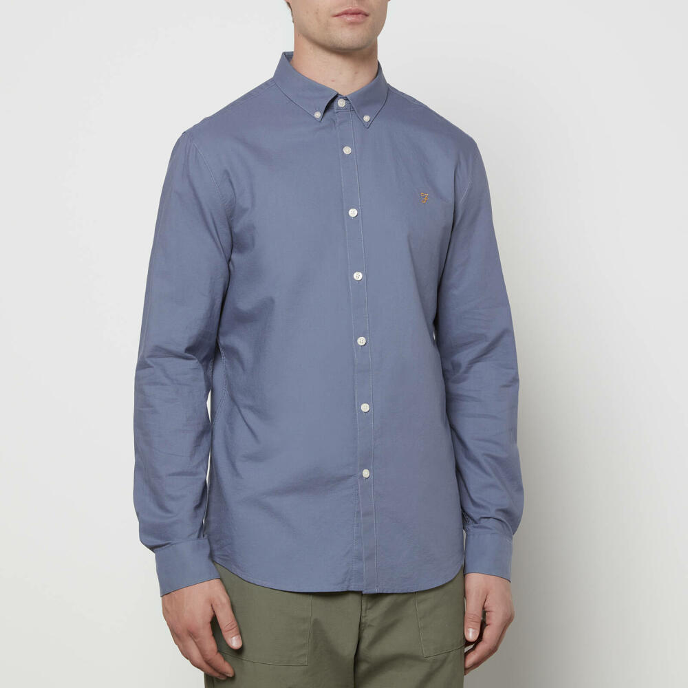 Farah Men's Brewer Shirt - Battleship Blue Cover