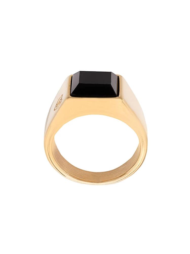 Nialaya Jewelry oversized square ring - Gold Cover