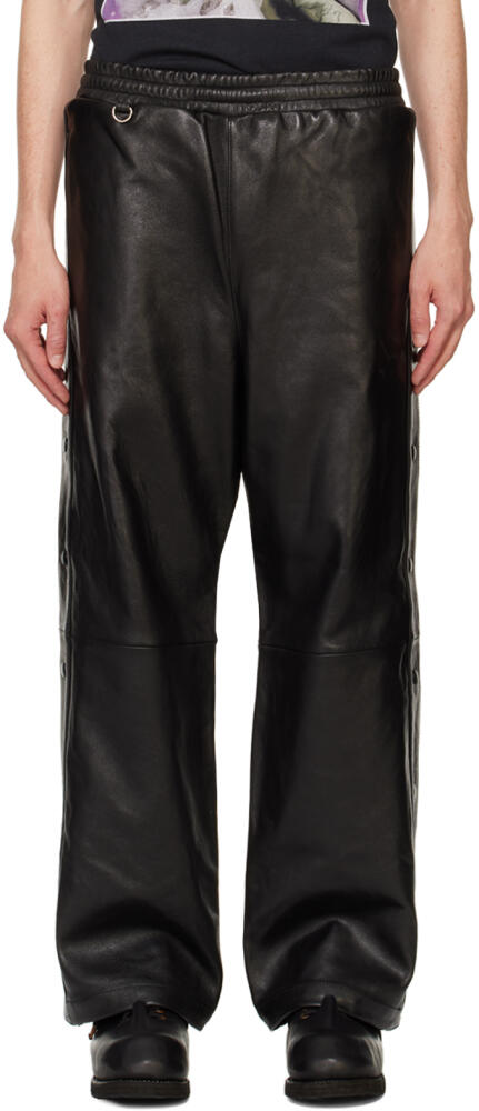 doublet Black Leather Basketball Pants Cover