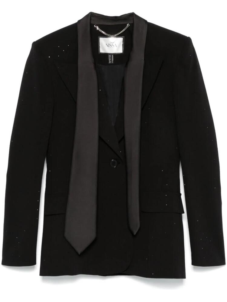 NISSA tie-embellishment blazer - Black Cover