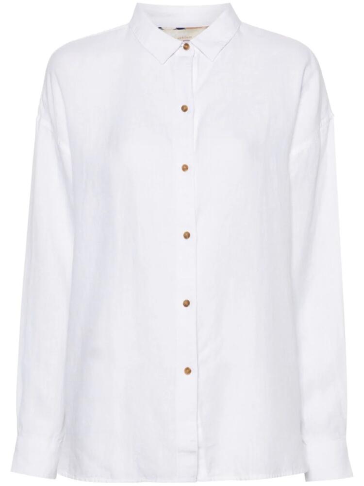 Barbour Hampton button-up linen shirt - White Cover