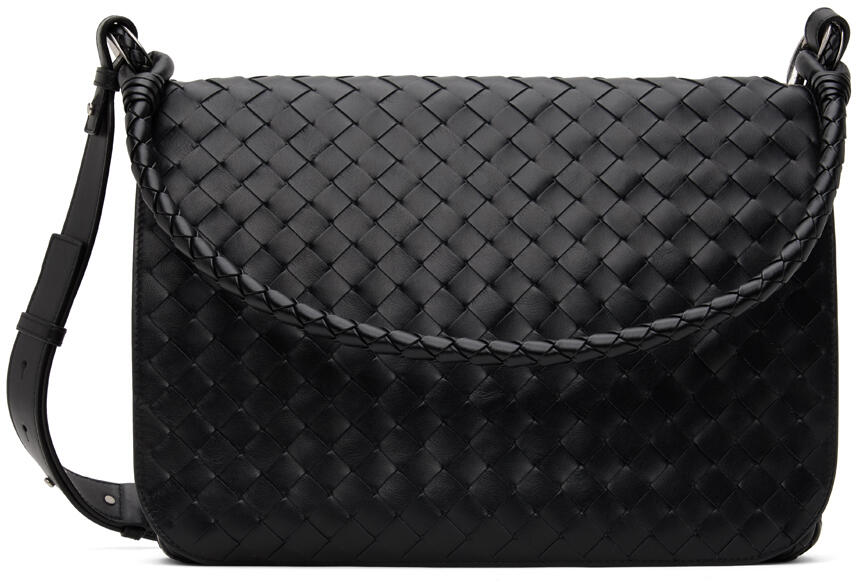 Bottega Veneta Black Swing Messenger Bag Cover