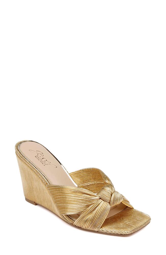 Jewel Badgley Mischka Hype Wedge Slide Sandal in Champagne Gold Cover