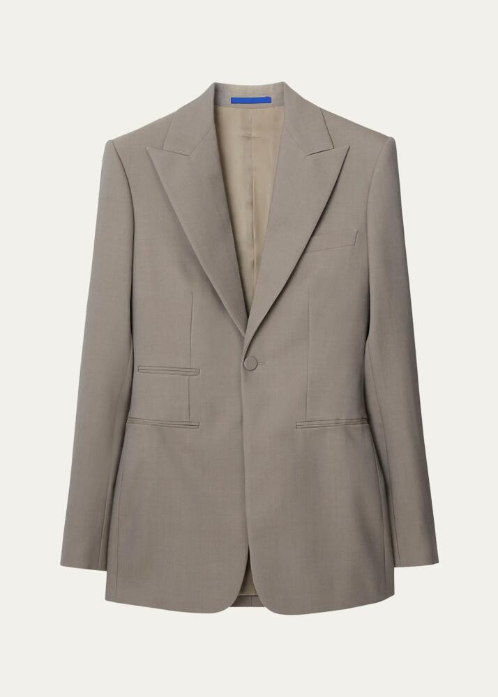 Burberry Single-Breasted Wool Blazer Jacket Cover