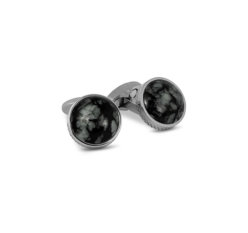 Tateossian Titanium Classic Round Cufflinks Cover