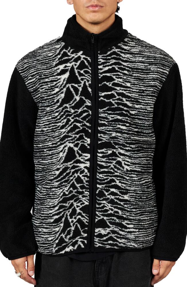 PLEASURES x Joy Division Disorder Fleece Jacket in Black Cover