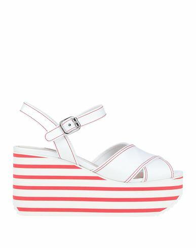 Miu Miu Woman Sandals White Textile fibers Cover