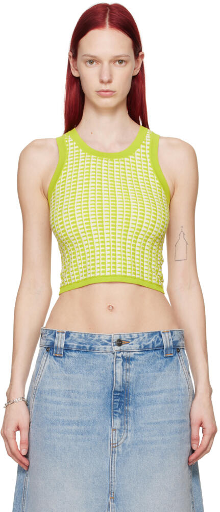 Guest in Residence Green Gingham Tank Top Cover