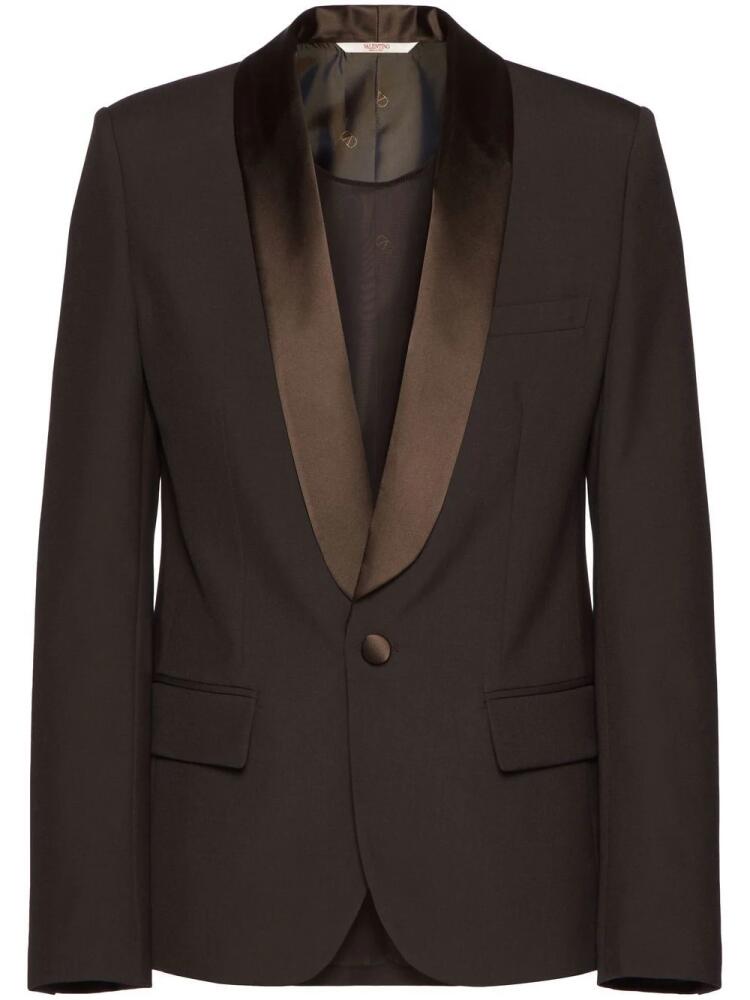 Valentino Garavani contrasting-lapels single-breasted blazer - Brown Cover