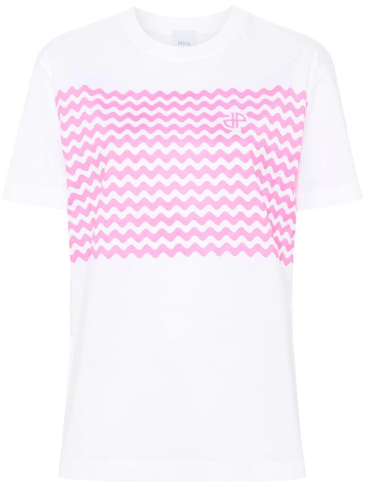 Patou Waves cotton T-shirt - White Cover