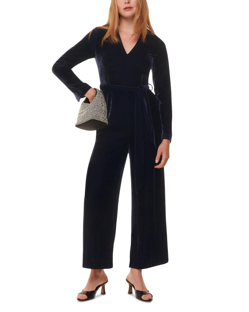 Whistles Elora Velvet Jumpsuit Cover