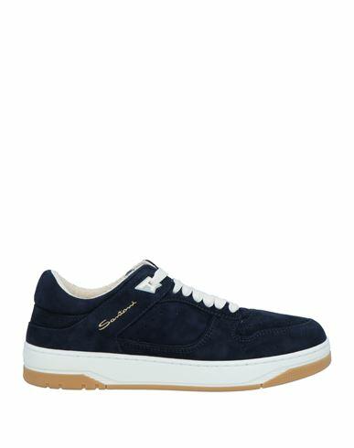 Santoni Man Sneakers Navy blue Leather Cover