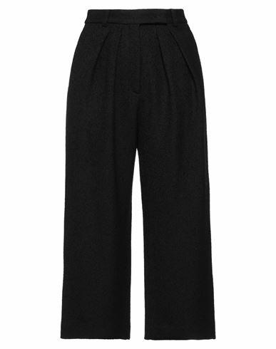 Rochas Woman Pants Black Wool, Acrylic, Polyester Cover