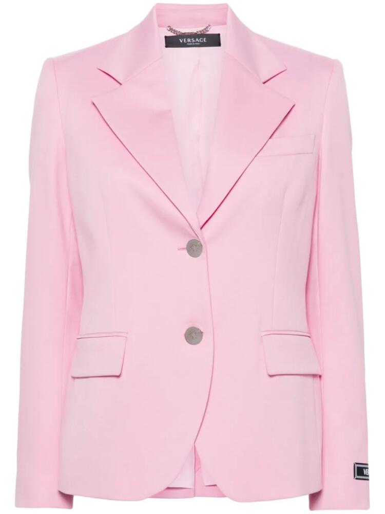 Versace single-breasted virgin wool blazer - Pink Cover