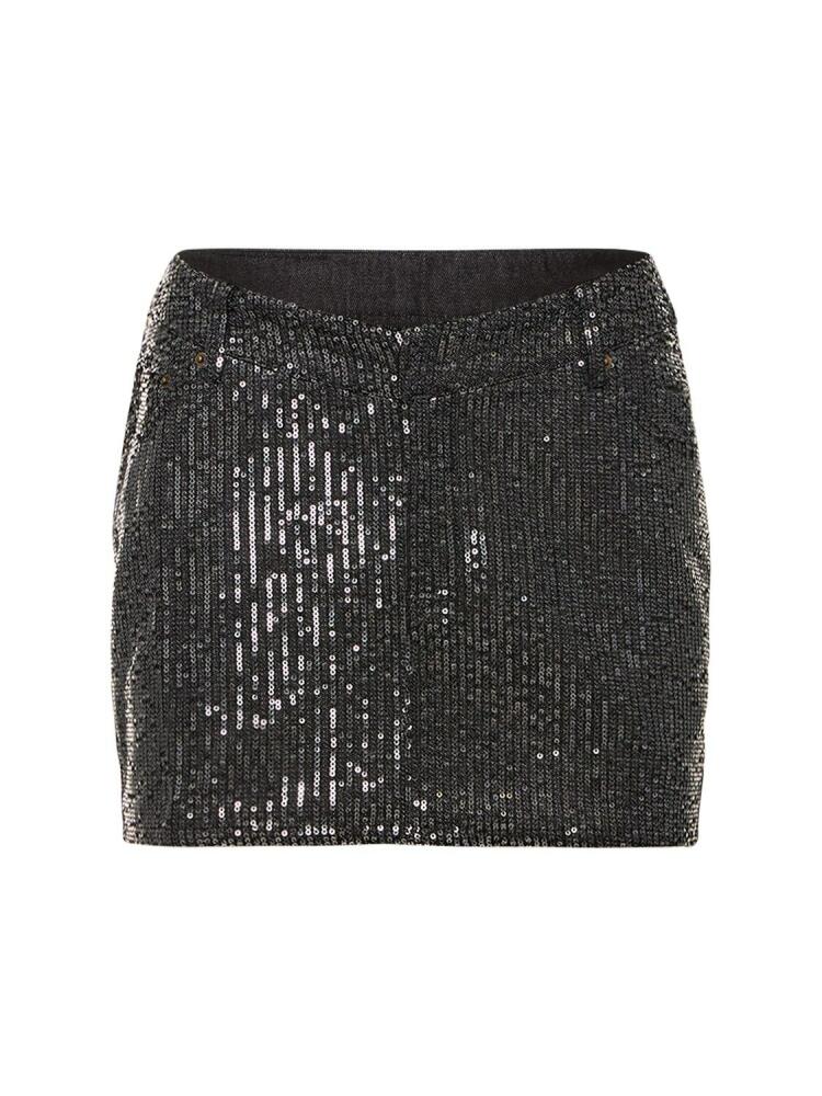 ROTATE Sequined Twill Mini Skirt Cover