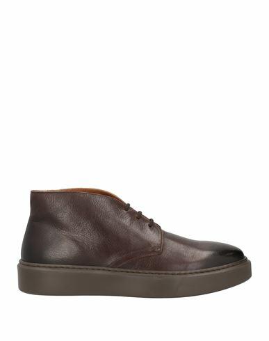 Doucal's Man Ankle boots Dark brown Leather Cover