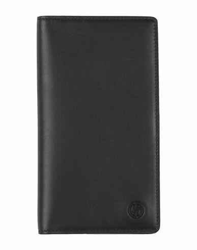 Giorgio Armani Man Wallet Black Calfskin Cover