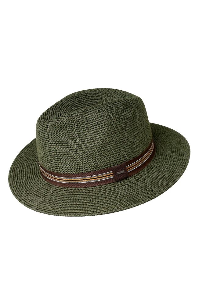 Bailey Hester Straw Fedora in Kelp Cover