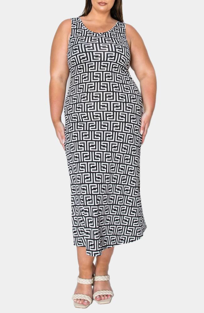 L I V D Sarai Tank Dress in Black White Cover