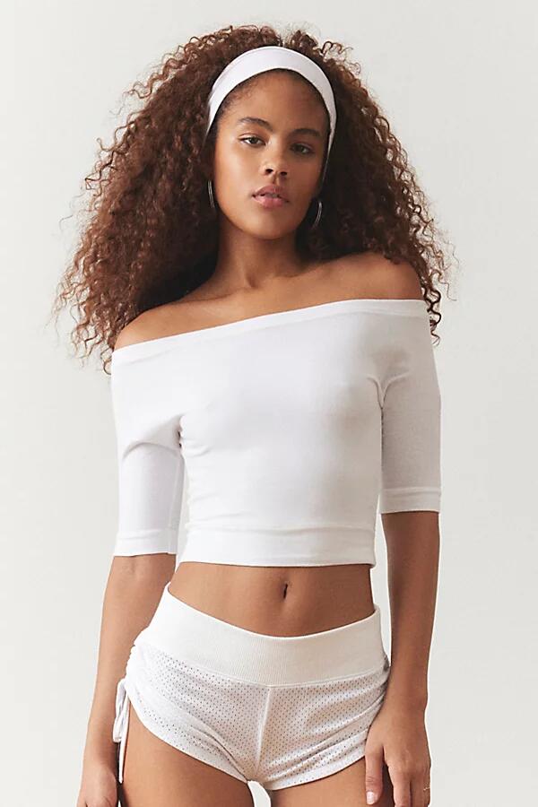 Out From Under Bateau Cropped Layering Top in White Cover