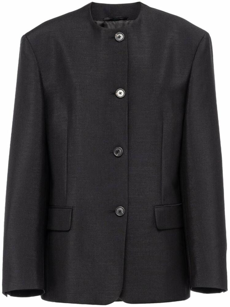 Prada single-breasted tailored coat - Black Cover