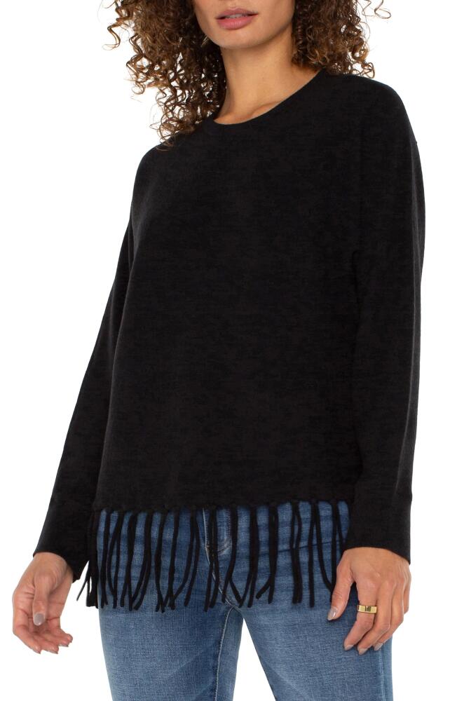 Liverpool Fringe Crewneck Sweater in Black Cover