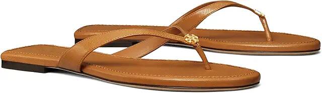 Tory Burch Capri Leather Flip-Flop (Caramel Corn) Women's Shoes Cover