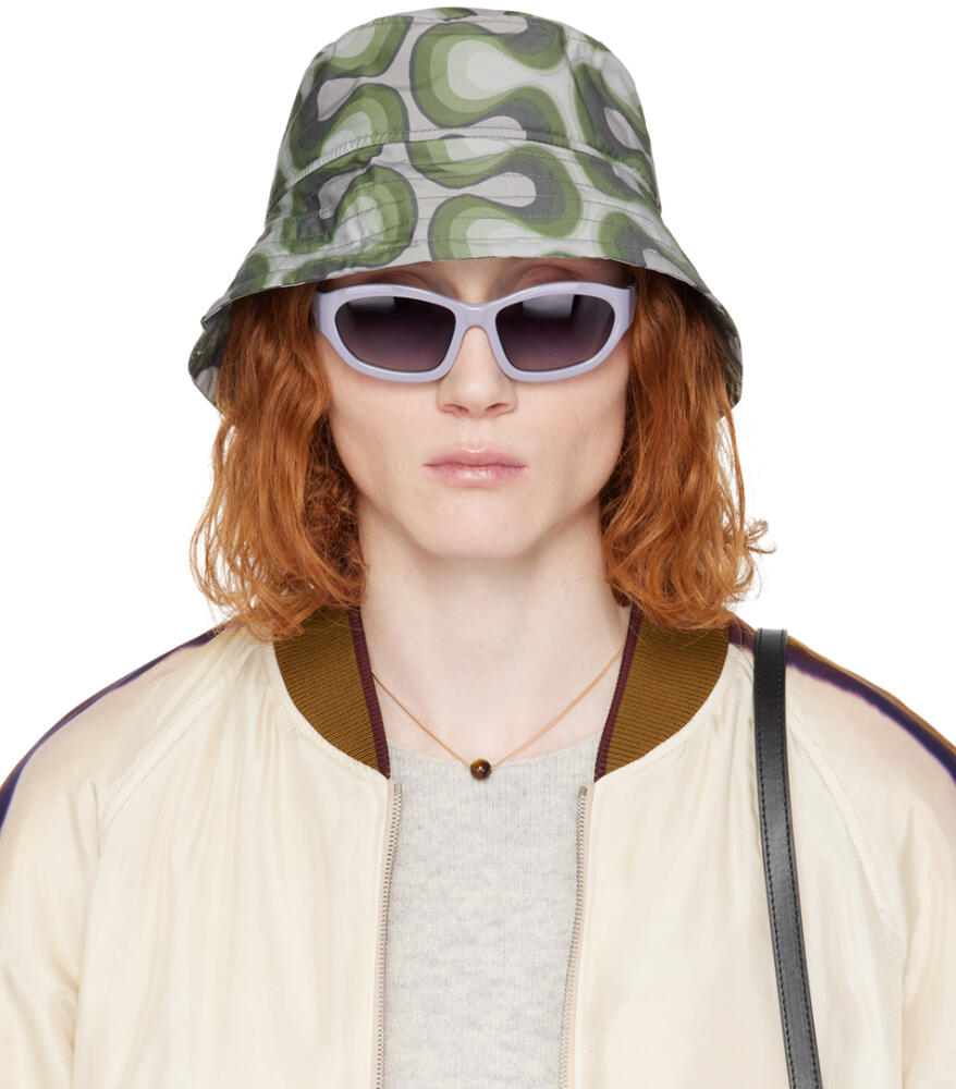 Dries Van Noten Gray & Khaki Gilly Bucket Hat Cover