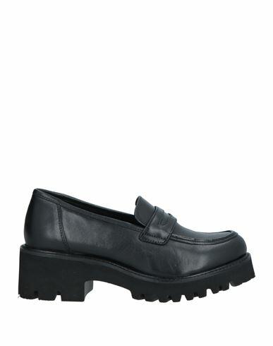 Cafènoir Woman Loafers Black Leather Cover